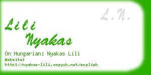 lili nyakas business card